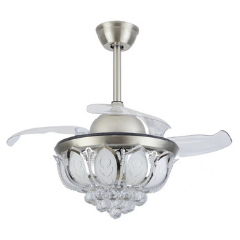 Stylish Crystal Chandelier Invisible Blade Ceiling Fan