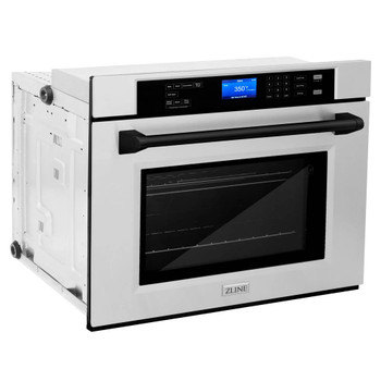ZLINE 30" Autograph Edition Single Wall Oven with Self Clean and True Convection in Stainless Steel and Matte Black