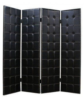 1 x 84 x 84 Black Faux leather  Screen