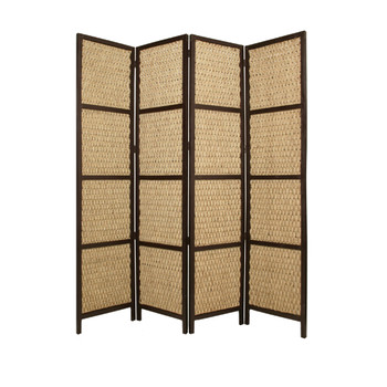 1" x 80" x 96" Brown Wood Braided Rope  Screen