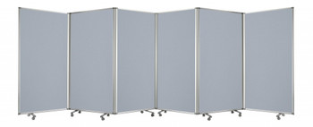 212 x 1 x 71 Metal Grey 6 Panel Screen