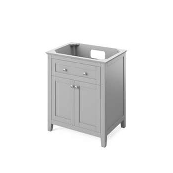 30" Grey Chatham Vanity, Calacatta Vienna Quartz Vanity Top, undermount rectangle bowl