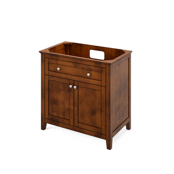 36" Chocolate Chatham Vanity, Calacatta Vienna Quartz Vanity Top, undermount rectangle bowl