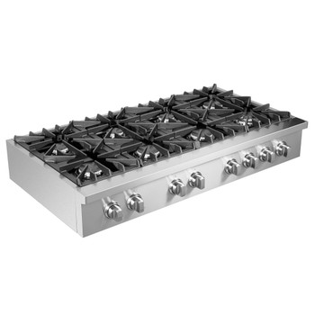 Forno Lseo 48" Gas Rangetop, 8 Burners, Griddle FCTGS5737-48