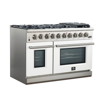 Forno Capriasca - 36" Titanium Gas Range with White door FFSGS6260-36WHT