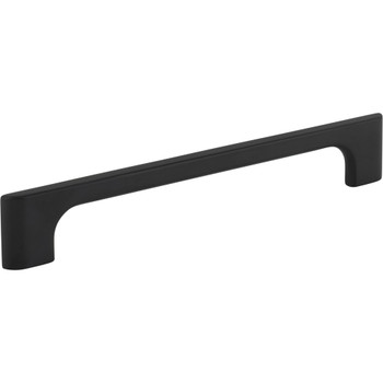 Jeffrey Alexander 160 mm Center-to-Center Matte Black Asymmetrical Leyton Cabinet Pull 286-160MB