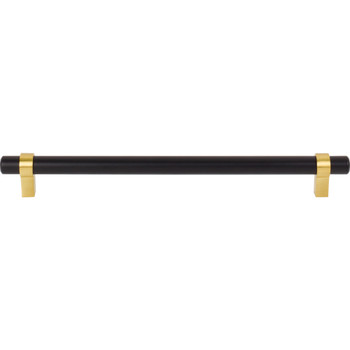 Jeffrey Alexander 224 mm Center-to-Center Matte Black with Brushed Gold Key Grande Cabinet Bar Pull 5224MBBG