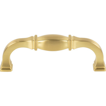 Jeffrey Alexander 96 mm Center-to-Center Brushed Gold Audrey Cabinet Pull 278-96BG