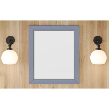 Jeffrey Alexander 25 W x 1" D x 28" H Blue Steel Cade mirror MIR2CAD-24-BS