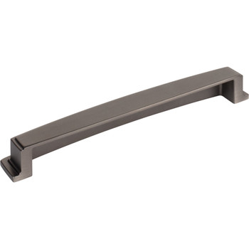 Jeffrey Alexander 192 mm Center Brushed Pewter Square-to-Center Square Renzo Cabinet Cup Pull 141-192BNBDL