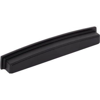 Jeffrey Alexander 192 mm Center Matte Black Square-to-Center Square Renzo Cabinet Cup Pull 141-192MB