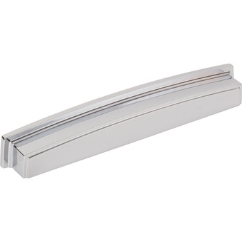 Jeffrey Alexander 192 mm Center Polished Chrome Square-to-Center Square Renzo Cabinet Cup Pull 141-192PC