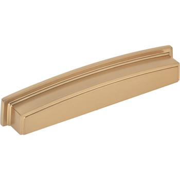 Jeffrey Alexander 160 mm Center Satin Bronze Square-to-Center Square Renzo Cabinet Cup Pull 141-160SBZ