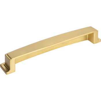 Jeffrey Alexander 160 mm Center Brushed Gold Square-to-Center Square Renzo Cabinet Cup Pull 141-160BG