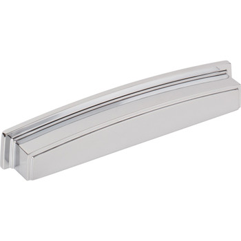 Jeffrey Alexander 160 mm Center Polished Chrome Square-to-Center Square Renzo Cabinet Cup Pull 141-160PC