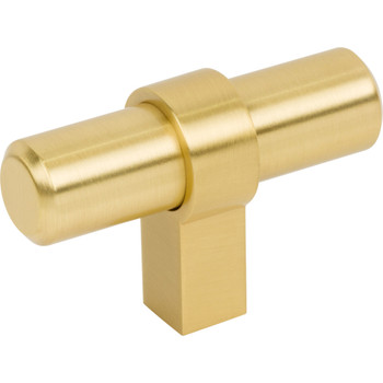 Jeffrey Alexander 2" Overall Length Brushed Gold Key Grande Cabinet "T" Knob 51BG