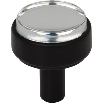 Jeffrey Alexander 1-1/8" Diameter Matte Black Carmen Cabinet Knob 775MB