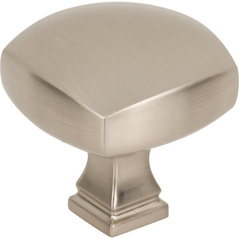 Jeffrey Alexander 1-3/8" Overall Length Satin Nickel Square Audrey Cabinet Knob 278L-SN