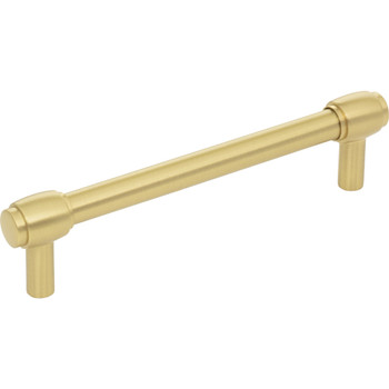 Jeffrey Alexander 128 mm Center-to-Center Brushed Gold Hayworth Cabinet Bar Pull 885-128BG
