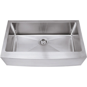 Hardware Resources 35-7/8" L x 20-3/4" W x 10" D Apron-front/Farmhouse 16 Gauge Stainless Steel Single Bowl Sink HA200