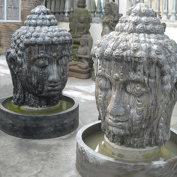 Garden Age Supply Giant Buddha Head Fountain - 46161