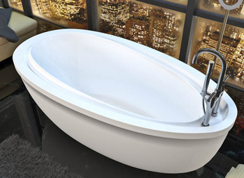 Atlantis Whirlpools Breeze 38 x 71 Oval Freestanding Soaker Non Jetted Bathtub - 3871BS