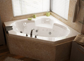 Atlantis Whirlpools Sublime 60 x 60 Corner Whirlpool Jetted Bathtub High Gloss Acrylic - 6060SWR