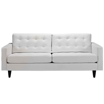 Modway Empress Bonded Leather Sofa EEI-1010-WHI White EEI-1010-WHI