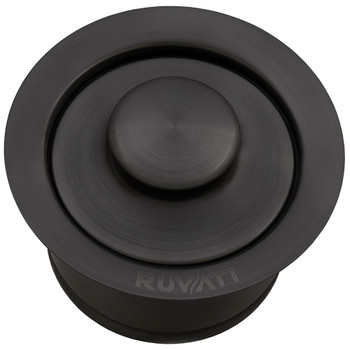 Ruvati Garbage Disposal Flange with Basket Strainer and Stopper - Gunmetal Black Stainless Steel - RVA1052BL