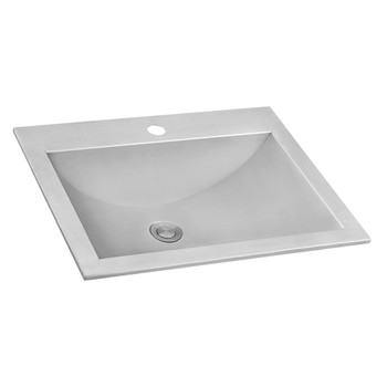 Ruvati 21 x 17 inch Drop-in Topmount Bathroom Sink Brushed Stainless Steel - RVH5110ST
