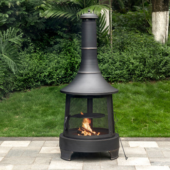 DEKO LIVING Chimney Wood Burner Firepit - COB10503