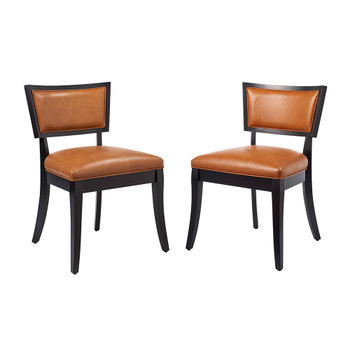 Modway Pristine Vegan Leather Dining Chairs - Set of 2 EEI-4558-TAN