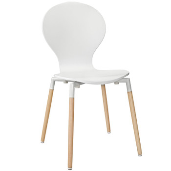 Modway Path Dining Wood Side Chair EEI-1053-WHI White EEI-1053-WHI