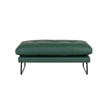 Lilola Home Karla Green PU Leather Contemporary Ottoman 88863GN-O
