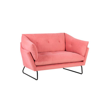 Lilola Home Karla Pink Velvet Contemporary Loveseat 88864PK-L
