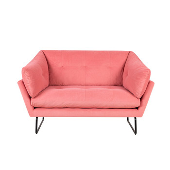 Lilola Home Karla Pink Velvet Contemporary Loveseat 88864PK-L
