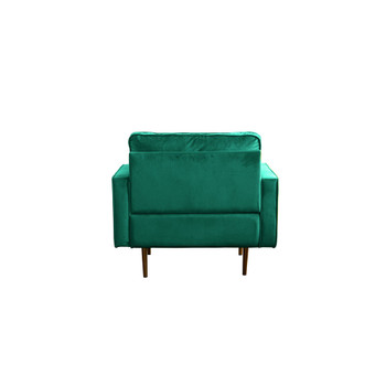 Lilola Home Theo Green Velvet Chair with Pillows 81359GN-C
