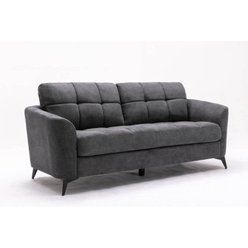 Lilola Home Callie Gray Velvet Fabric Sofa 89727-S
