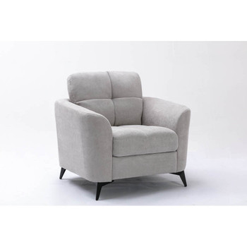 Lilola Home Callie Light Gray Velvet Fabric Chair 89727LG-C
