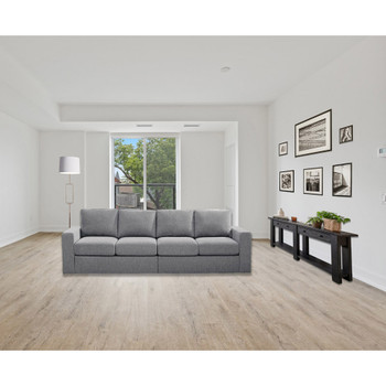 Lilola Home London 4 Seater Sofa in Light Gray Linen 881802-11
