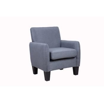 Lilola Home Alyssa Dark Gray Linen Accent Armchair 889009