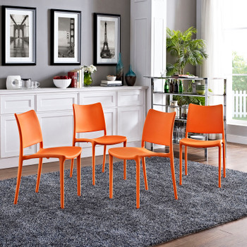 Modway Hipster Dining Side Chair Set of 4 EEI-2425-ORA-SET