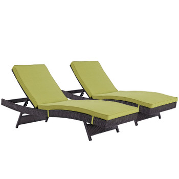 Modway Convene Chaise Outdoor Patio Set of 2 EEI-2428-EXP-PER-SET