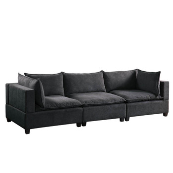 Lilola Home Madison Dark Gray Fabric Sofa Couch 81401-3