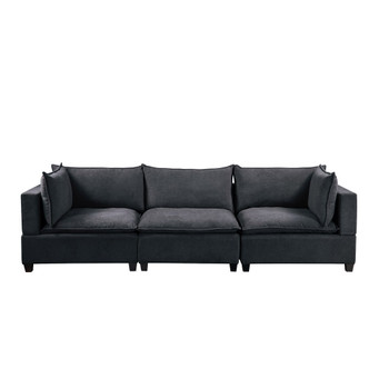 Lilola Home Madison Dark Gray Fabric Sofa Couch 81401-3