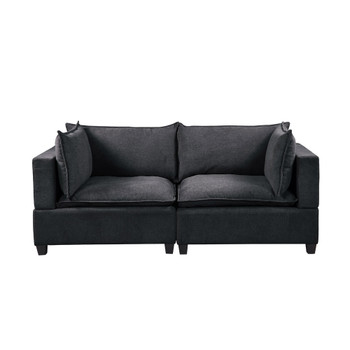 Lilola Home Madison Dark Gray Fabric Loveseat 81401-4