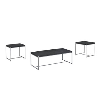 Lilola Home Lennox 3 Piece Black Coffee and End Table Set  98041