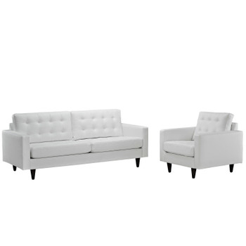Modway Empress Sofa and Armchair Set of 2 EEI-1311-WHI