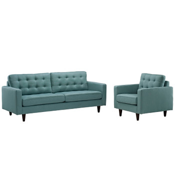 Modway Empress Armchair and Sofa Set of 2 EEI-1313-LAG