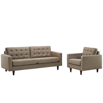 Modway Empress Armchair and Sofa Set of 2 EEI-1313-OAT